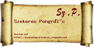 Szekeres Pongrác névjegykártya