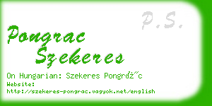 pongrac szekeres business card